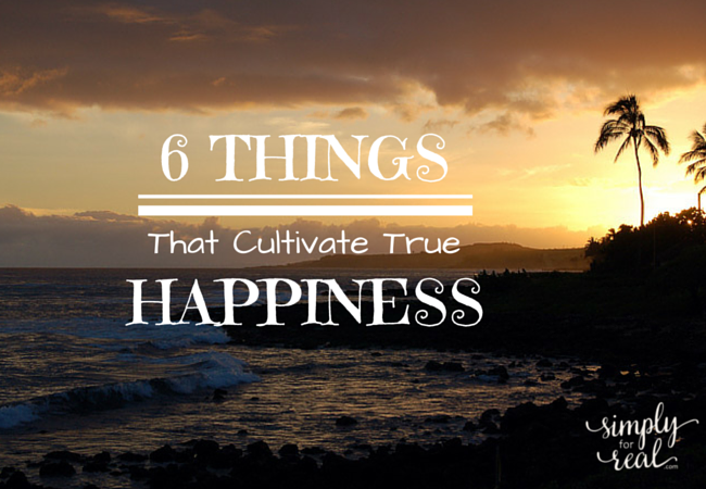 Tired of chasing happiness trying to keep up with the Jonses? Discover these 6 things that cultivate true happiness.