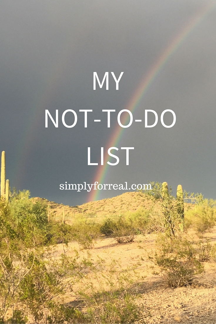 My 2016 Not-To-Do List