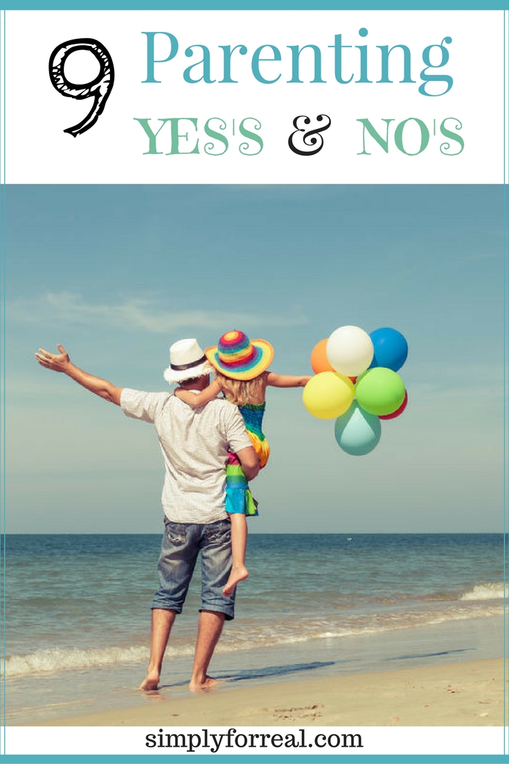 Do you ever worry that you might be saying yes (or no) too often in parenting? This list is a good starting place when determining parental yes's and no's.