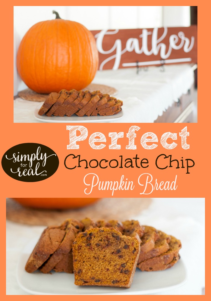 This soft and delicious pumpkin bread, complete with creamy chocolate is sure to bring the essence of fall to your home.